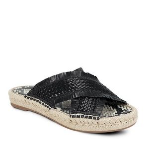 NWT Tessi Crossband Espadrille Sandals Black